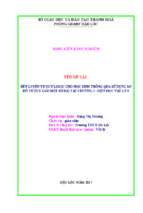 Rèn luyện tư duy logic cho học sinh thông qua sử dụng sơ đồ tư duy giải một số bài tập chương i điện học vật lí 9