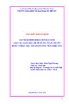 Một số kinh nghiệm giúp học sinh giải các dạng bài tập về đồ thị phần chuyển động cơ học bậc thcs ở trường thcs thiết ống