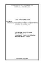 Công tác dạy học tích hợp chủ đề bảo vệ môi trường ở trường thcs hoằng kim