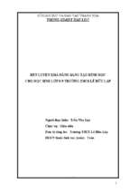 Rèn luyện khả năng sáng tạo hình học cho học sinh lớp 8 9 trường thcs lê hữu lập