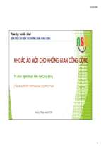 Bài giảng tổ chức nghệ thuật kiến tạo cộng đồng khoác áo mới cho không gian công cộng