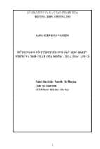 Sử dụng sơ đồ tư duy trong dạy học bài 27  nhôm và hợp chất của nhôm  hoá học lớp 12