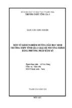 Một số kinh nghiệm hướng dẫn học sinh trường thpt tĩnh gia 3 giải hệ phương trình bằng phương pháp hàm số