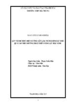 Vận dụng các phương pháp, kỹ thuật dạy học tích cực trong dạy học môn hóa học phổ thông