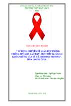 Sử dụng chuyên đề giáo dục, phòng, chống hiv aids vào dạy
