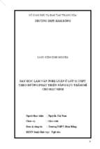 Dạy học làm văn nghị luận ở lớp 11 thpt theo hướng phát triển năng lực thẩm mĩ chi học sinh