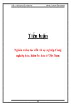 Nguồn nhân lực đối với sự nghiệp công nghiệp hóa, hiện đại hóa ở việt nam