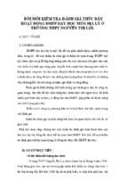 Skkn đổi mới kiểm tra đánh giá thúc đẩy hoạt động đmpp dạy học môn địa lý ở trường thpt