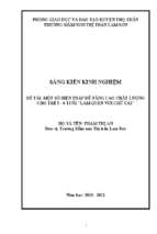 Skkn một số biện pháp để nâng cao chất lượng cho trẻ 5   6 tuổi làm quen với chữ cái