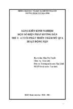 Skkn một số biện pháp hướng dẫn trẻ 3   4 tuổi phát triển thẩm mỹ qua hoạt động nặn