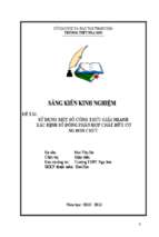 Skkn sử dụng một số công thức giải nhanh xác định số đồng phân hợp chất hữu cơ no đơn chức