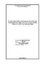 Skkn tổ chức hoạt động ngoại khoá về quang học nhằm phát huy tính tích cực và phát tri ển năng lực sáng tạo cho học sinh