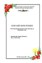 Skkn một số biện pháp đổi mới quản lí, chỉ đạo nhằm nâng cao chất lượng dạy và học trường tiểu học