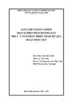 Skkn một số biện pháp hướng dẫn trẻ 3   4 tuổi phát triển thẩm mỹ qua hoạt động nặn