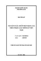 Tội sản xuất, buôn bán hàng giả theo pháp luật hình sự việt nam