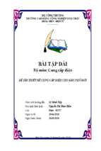 Thiết kế cung cấp điện cho khu phố mới