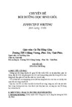 Chuyên đề bồi dưỡng học sinh giỏi. effective writing