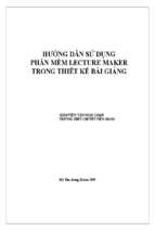 Hướng dẫn sử dụng phần mềm lecture maker trong thiết kế bài giảng