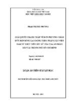 Giải quyết tranh chấp về đơn phương chấm dứt hợp đồng lao động theo pháp luật việt nam từ thực tiễn xét xử của tòa án nhân dân tại thành phố hồ chí minh