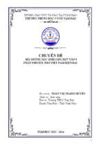 Chuyên đề bồi dưỡng học sinh giỏi ngữ văn 9 phần truyện, thơ việt nam hiện đại.