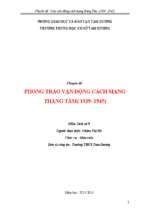 Chuyên đề phong trào vận động cách mạng tháng tám( 1939  1945)