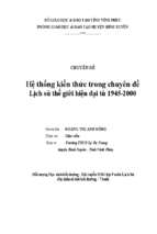 Chuyên đề hệ thống kiến thức trong chuyên đề lịch sử thế giới hiện đại từ 1945 2000