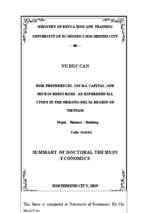 Sở thích rủi ro, vốn xã hội và rủi ro cho vay tín dụng vi mô nghiên cứu thí nghiệm tại vùng đồng bằng sông cửu long tt tiếng anh