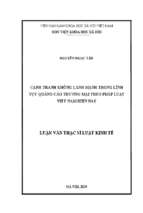 Cạnh tranh không lành mạnh trong lĩnh vực quảng cáo thương mại theo pháp luật việt nam hiện nay