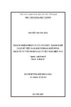 Trách nhiệm pháp lý của tổ chức hành nghề luật sư việt nam khi vi phạm hợp đồng dịch vụ tư vấn pháp luật ở việt nam hiện nay