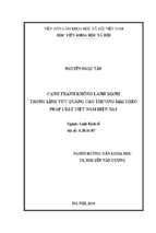 Cạnh tranh không lành mạnh trong lĩnh vực quảng cáo thương mại theo pháp luật việt nam hiện nay