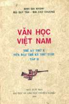 Văn học Việt nam Đầu thế kỷ X nửa đầu thế kỷ thứ XVIII Tập II Đinh Gia Khánh