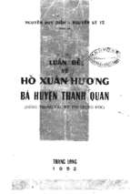 Luận đề về Hồ Xuân Hương Bà Huyện Thanh Quan