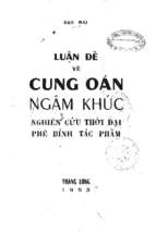 Luận đề về Cung Oán Ngâm Khúc