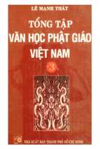 Tổng tập Văn học Phật giáo Việt nam Tập 3 Lê Mạnh Thát