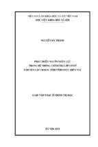 Phát triển nguồn nhân lực trong hệ thống chính trị cấp cơ sở ở huyện lập thạch, tỉnh vĩnh phúc hiện nay