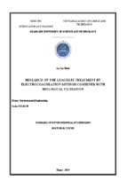 'nghiên cứu xử lý nước rỉ rác bằng phương pháp keo tụ điện hóa kết hợp lọc sinh học tt tiếng anh