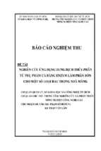 Nghiên cứu ứng dụng dung dịch thuỷ phân từ phụ phẩm cá bằng enzim làm phân bón cho một số loại rau trong nhà màng