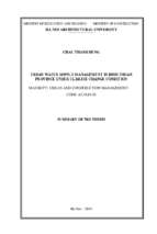 Quản lý cấp nước các đô thị tỉnh bình thuận trong điều kiện biến đổi khí hậu tt tiếng anh