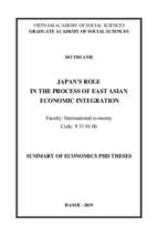 Vai trò của nhật bản trong tiến trình liên kết kinh tế đông á tt tiếng anh