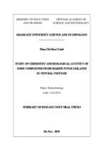 Nghiên cứu hóa học và hoạt tính sinh học của một số hợp chất từ nấm biển phân lập tại miền trung việt nam tt tiếng anh