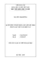 Quyền đối với bất động sản liền kề theo pháp luật việt tt