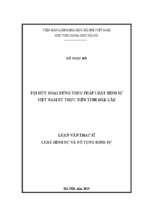 Tội hủy hoại rừng theo pháp luật hình sự việt namtừ thực tiễn tỉnh đắk lắk