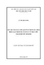 đấu giá tài sản là nhà, quyền sử dụng đất theo pháp luật thi hành án dân sự từ thực tiễn thành phố hồ chí minh