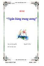 Luận văn ngân hàng trung ương  ôn thi ngân hàng nhà nước 2020