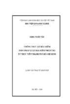 Chống trục lợi bảo hiểm theo pháp luật bảo hiểm nhân thọ từ thực tiễn thành phố hồ chí minh