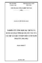 Nghiên cứu tổng hợp, đặc trưng và đánh giá hoạt tính quang xúc tác của các hệ vật liệu tổ hợp trên cơ sở nano tio2 (cnt, zno, sio2)