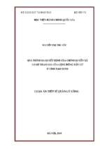 Quá trình ra quyết định của chính quyền xã có sự tham gia của cộng đồng dân cư ở tỉnh nam định