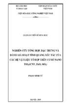 Nghiên cứu tổng hợp, đặc trưng và đánh giá hoạt tính quang xúc tác của các hệ vật liệu tổ hợp trên cơ sở nano tio2 (cnt, zno, sio2)