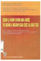Quản lí hành chính nhà nước và quản lí ngành giáo dục và đào tạo