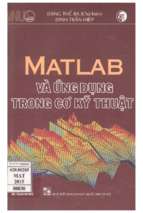 Matlab và ứng dụng trong cơ kỹ thuật